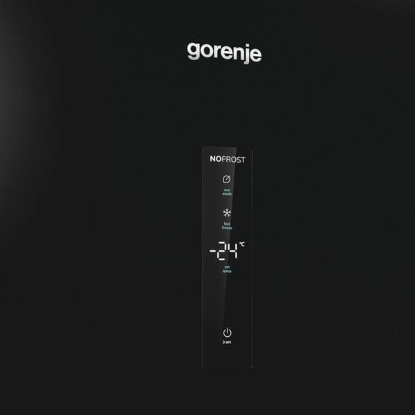 Морозильна камера Gorenje, 185.5x59.5х66.3, 280л, 1дв., A++, NF, диспл зовн., інвертор, чорний (FN619EABK6) 374951 фото