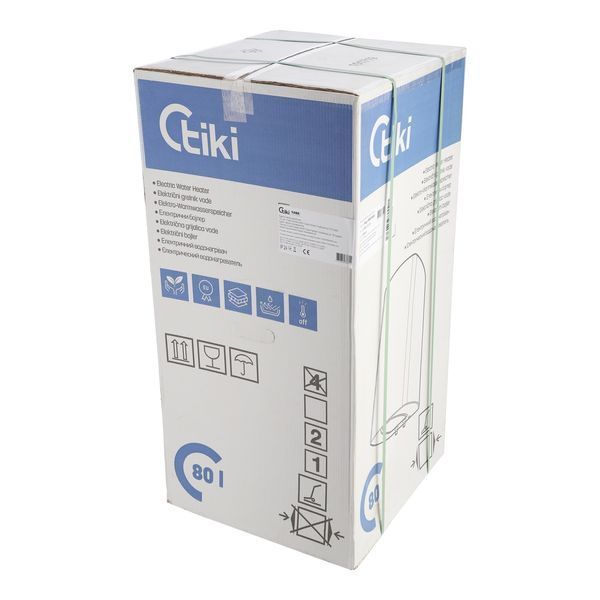 Водонагрівач електр. TIKI слім SuprSD, 80л, 2кВт, сухий тен, електр. кер-ння, C, білий, 700090 372493 фото