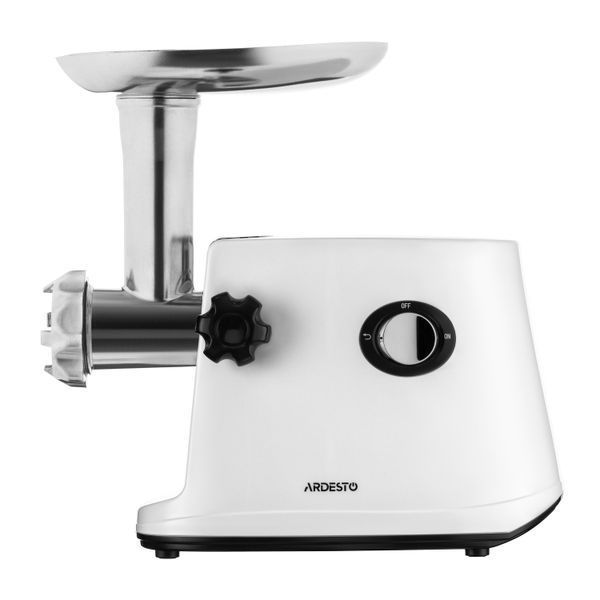 М'ясорубка Ardesto, 1600Вт, 1.6кг/хв, 3 решітки, насадка для ковбас, кеббе, 3 терки, пластик, біло-сріблястий (MGA-1750R) 371177 фото