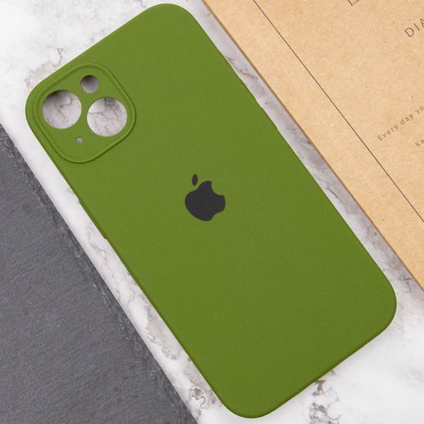 Чохол Silicone Case Full Camera Protective (AA) для Apple iPhone 15 (6.1") Зелений / Dark Olive 280159 фото