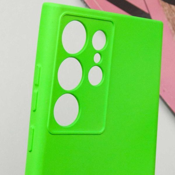 Чохол TPU GETMAN Liquid Silk Full Camera для Samsung Galaxy S24 Ultra Салатовий / Neon Green 397588 фото