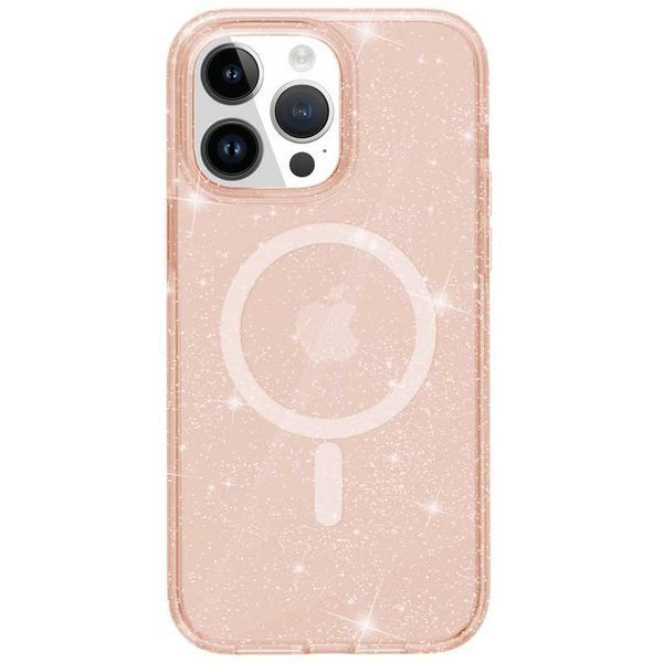 Чохол TPU Galaxy Sparkle (MagFit) для Apple iPhone 15 Pro (6.1") Gold+Glitter 277406 фото