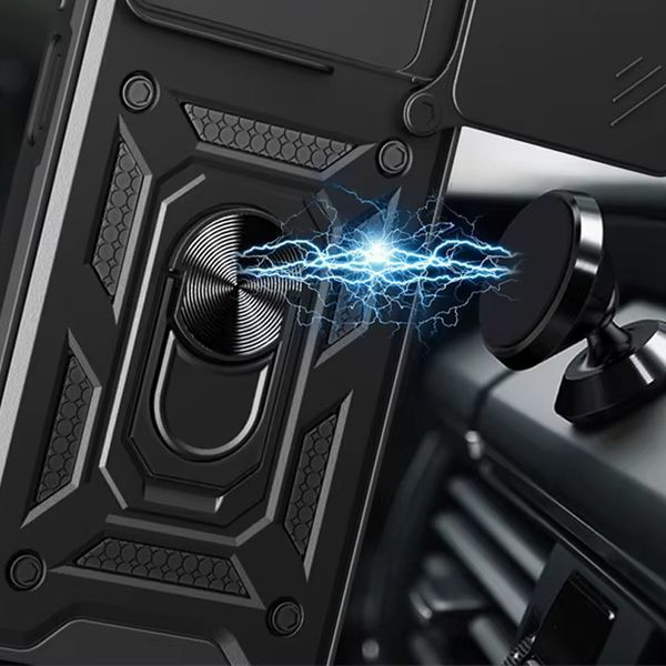 Ударостійкий чохол Camshield Serge Ring для Xiaomi Redmi 13 4G / Poco M6 4G Чорний 316976 фото