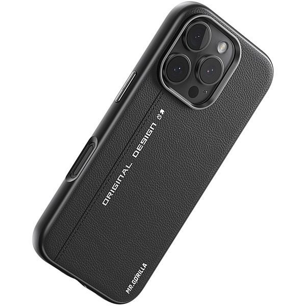 Чохол-накладка iPhone 16 Pro Max Blueo Leather Case MagSafe (B52-I16PMBLK) Black 321554 фото