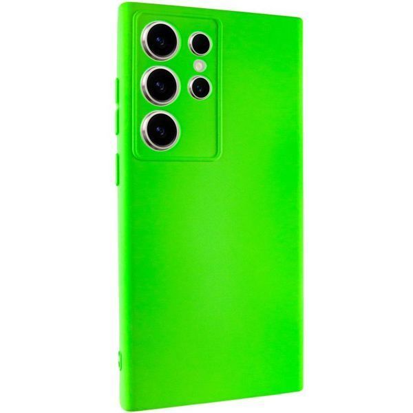 Чохол TPU GETMAN Liquid Silk Full Camera для Samsung Galaxy S24 Ultra Салатовий / Neon Green 397588 фото