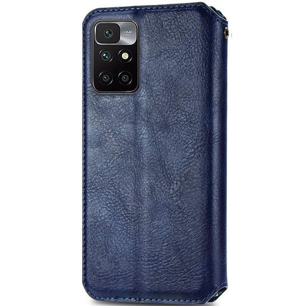 Шкіряний чохол книжка GETMAN Cubic (PU) для Xiaomi Redmi 10 Синій 217660 фото