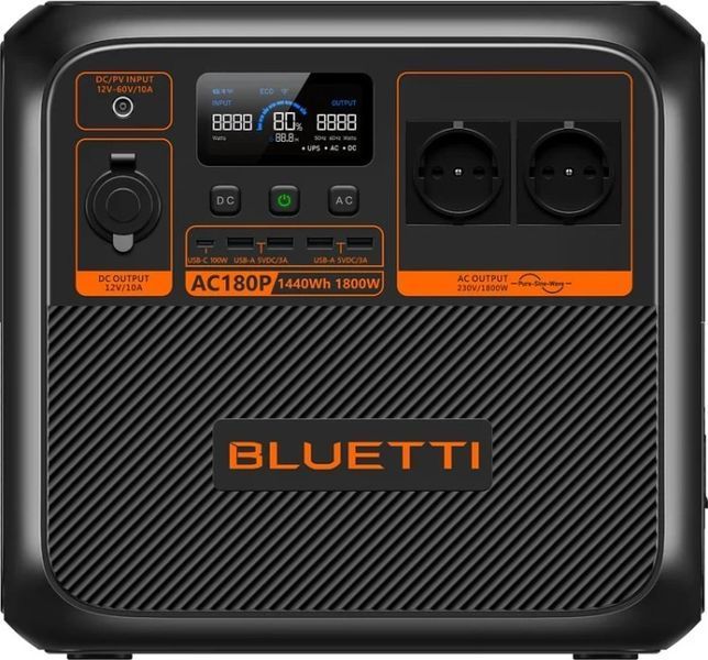 Зарядна станція Bluetti AC180P 1800W/1440WH Balck/Orange 280655 фото