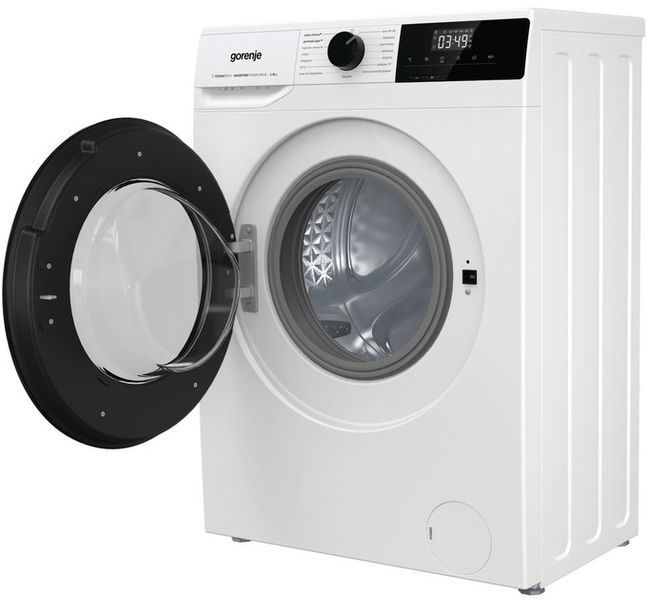 Пральна машина Gorenje фронтальна, 8кг, 1400, A+++, 55см, дисплей, пара, інвертор, білий (W1NHPI84AS) 375708 фото