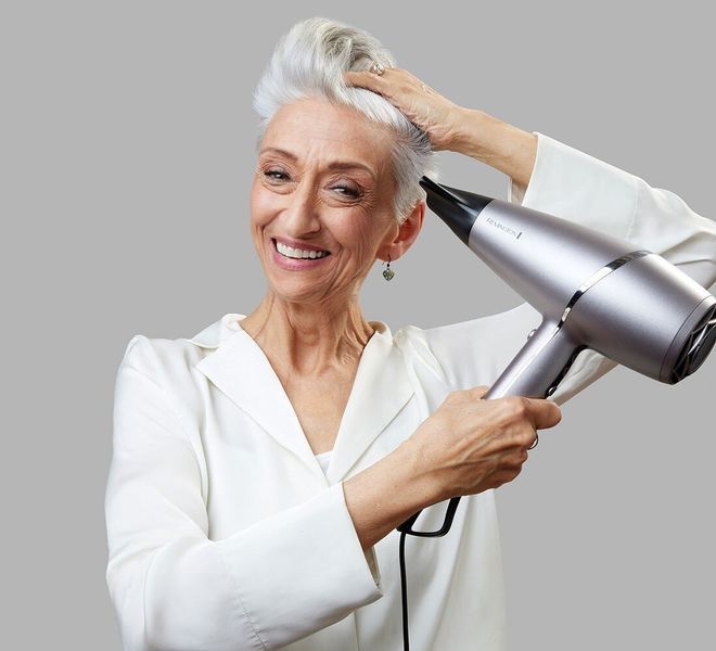 Фен Remington ProLuxe You Adaptive, 2400Вт, 3 режими, дифузор, іоніз-я, хол. обдув, турбо режим, сірий (AC9800) 366569 фото