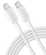 кабель ANKER 322 USB-C to USB-C - 1.8m Nylon (Білий) 306982 фото 3
