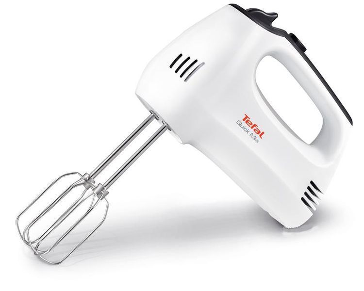 Міксер Tefal ручний Quick Mix 300Вт, насадки-4, турборежим, біло-сірий (HT310138) 367652 фото