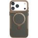 TPU+PC чохол Metal Buttons with MagSafe Carbon Ring для Apple iPhone 17 Pro Max (6.9") Помаранчевий 412967 фото 1