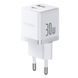 Зарядний Пристрій Baseus Palm Fast Charger Type-C+USB 30W (With Cable Type-C to Type-C 60W 1m) (P1011160A213-01) White 347066 фото 1