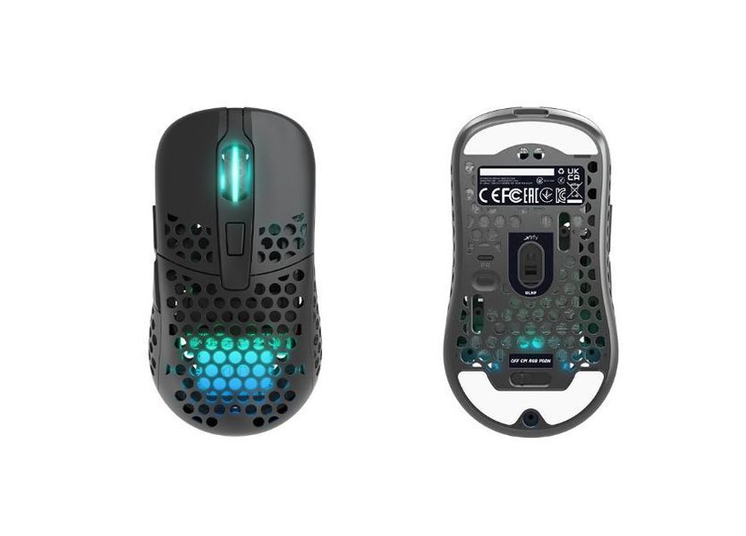 Миша Xtrfy M42, WL/USB-A, RGB, чорний (M42W-RGB-BLACK) 363386 фото