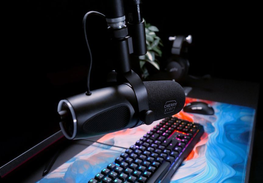 Мікрофон геймінговий CHERRY XTRFY NGALE X, Cardioid, USB-A, 2м, RGB, чорний (CX-NGALE-X-RGB-BLACK) 374053 фото