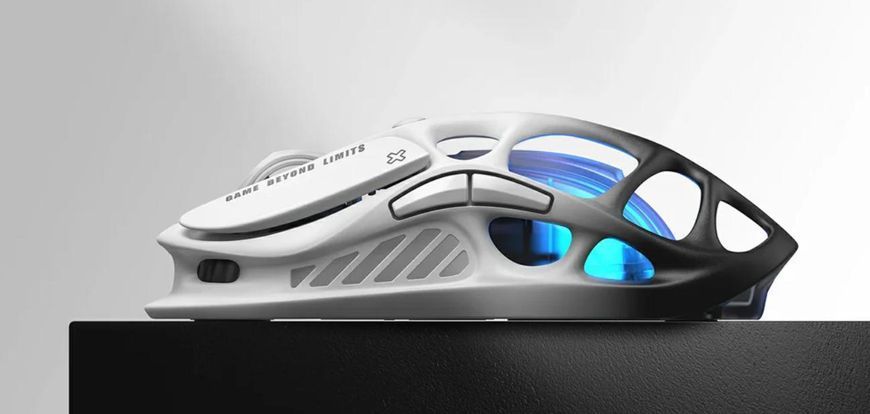 Миша GravaStar Mercury M1 Pro, BT/WL/USB-A, RGB, чорно-білий 380336 фото
