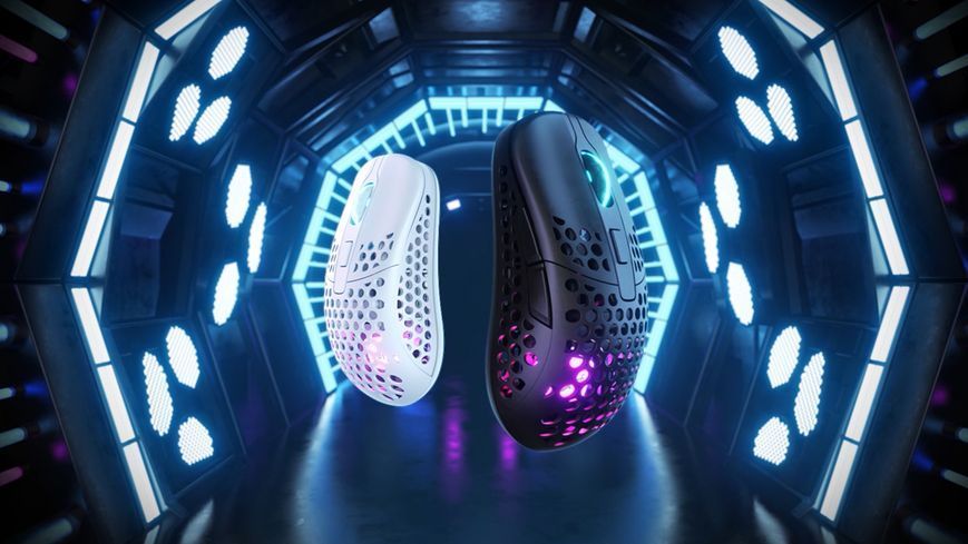 Миша Xtrfy M42, WL/USB-A, RGB, чорний (M42W-RGB-BLACK) 363386 фото