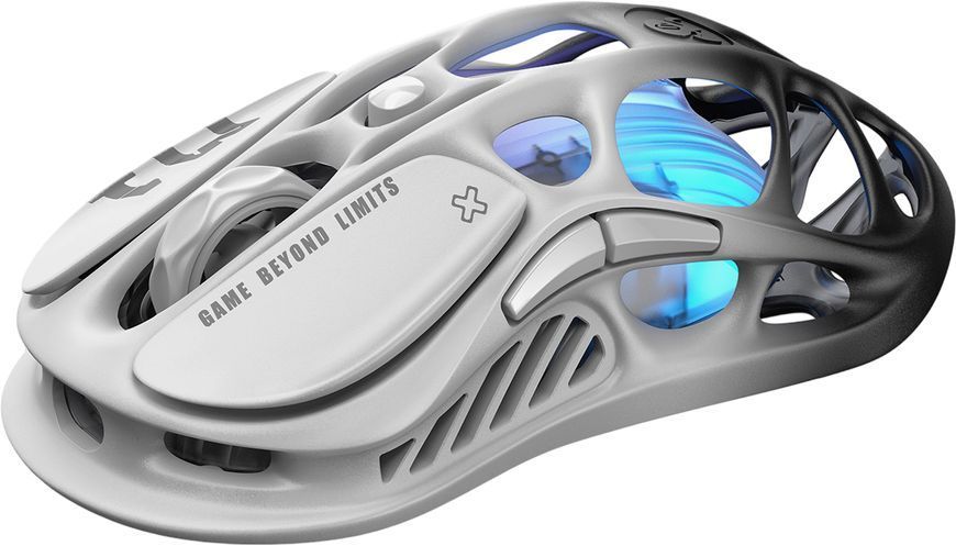 Миша GravaStar Mercury M1 Pro, BT/WL/USB-A, RGB, чорно-білий 380336 фото