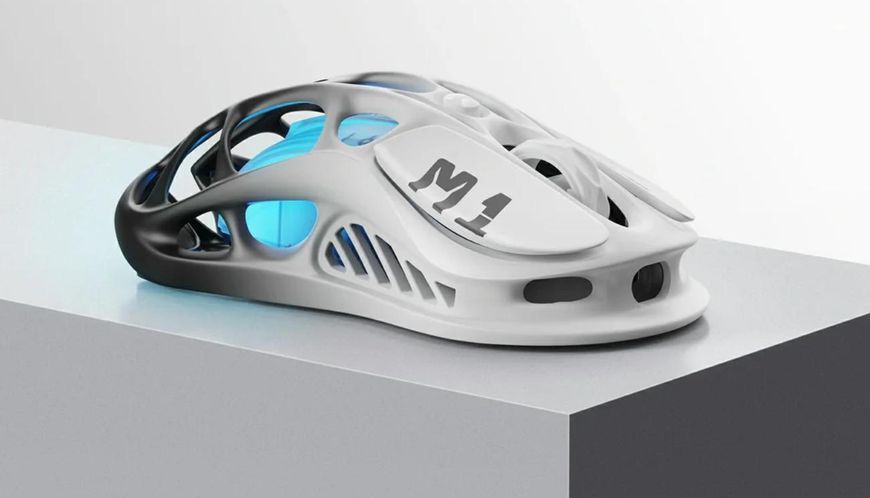 Миша GravaStar Mercury M1 Pro, BT/WL/USB-A, RGB, чорно-білий 380336 фото