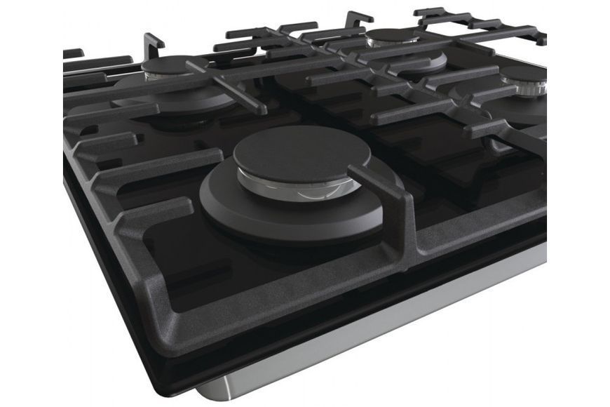 Варильна поверхня Gorenje газова на склі, 60см, чавун, чорний (GT642AB) 363201 фото