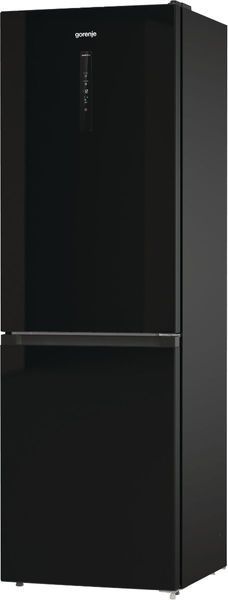 Холодильник з нижн. мороз. камерою Gorenje, 185х60х60см, 2 двері, 204(96)л, А++, NoFrost+ , LED дисплей, Зона св-ті, чорний (NRK6192ABK4) 376098 фото