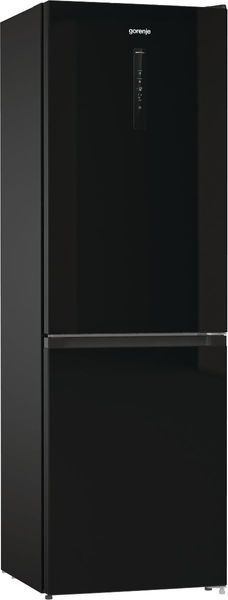 Холодильник з нижн. мороз. камерою Gorenje, 185х60х60см, 2 двері, 204(96)л, А++, NoFrost+ , LED дисплей, Зона св-ті, чорний (NRK6192ABK4) 376098 фото