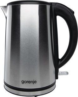 Електрочайник Gorenje, 1,5л, подвійні стінки, Strix контроль, нерж. (K15DWS) 370956 фото
