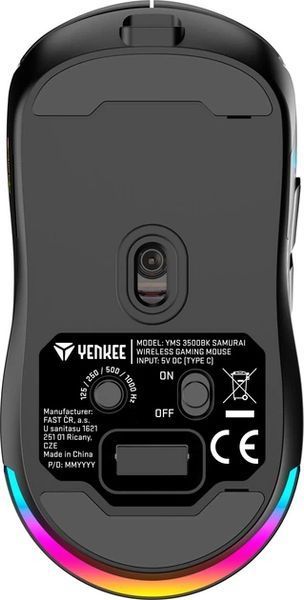 Миша YENKEE YMS 3500BK SAMURAI Gaming Mouse, Wireless Чорний 393252 фото