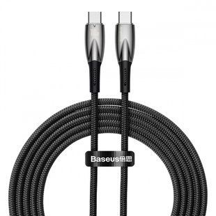 Кабель Baseus Glimmer Series Fast Charging Type-C To Type-C 100W (2m) CADH000801 Black 272582 фото