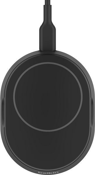 Зарядний пристрій бездротовий Belkin 15Вт Magnetic Stand Qi2, адаптер 20Вт USB-C, чорний (WIA008VFBK) 372381 фото