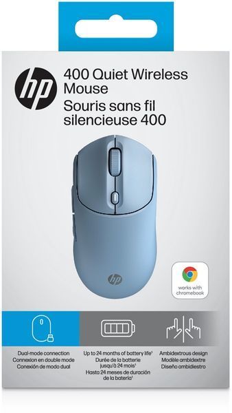 Миша HP 400 Quiet, WL/BT, блакитний 387574 фото