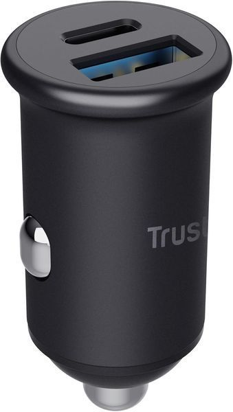 Зарядний пристрій автомобільний Trust 38Вт USB-A/USB-C PD, QC, чорний 364860 фото