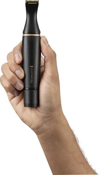 Тример Remington T-Series, для бороди, вусів, окантовки, брови, носа та вух, ААх1, вібраційний мотор, насадок-4, сталь, чорний (NE7000) 371223 фото