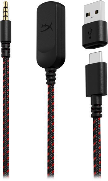 Гарнітура ігрова HyperX Cloud III, mini-jack/USB-A/USB-C, 1.2м/1.3м, чорно-червоний (727A9AA) 364601 фото