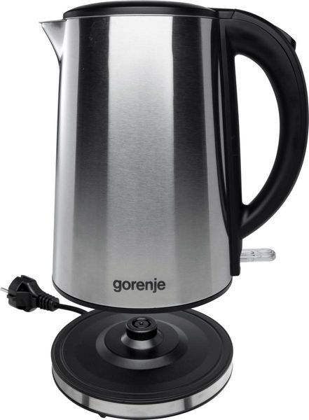 Електрочайник Gorenje, 1,5л, подвійні стінки, Strix контроль, нерж. (K15DWS) 370956 фото