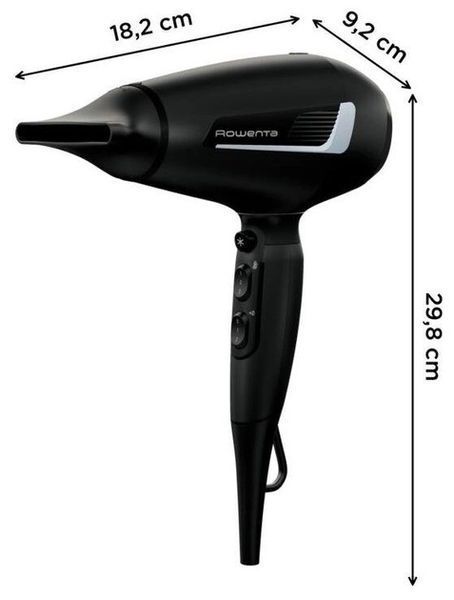 Фен Rowenta Pro Expert, 2100Вт, 3 режими, дифузор, іоніз-я, хол. обдув, чорний (CV8820F0) 368401 фото