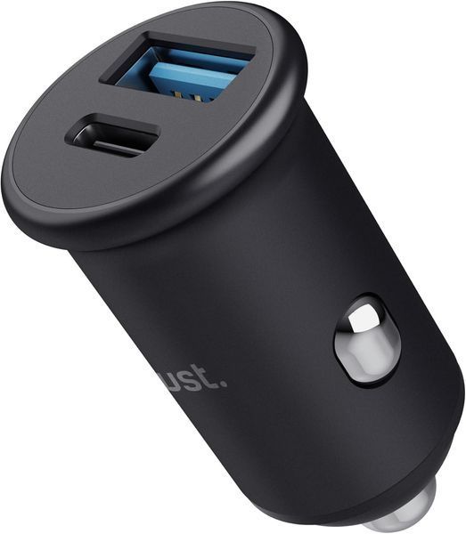 Зарядний пристрій автомобільний Trust 38Вт USB-A/USB-C PD, QC, чорний 364860 фото