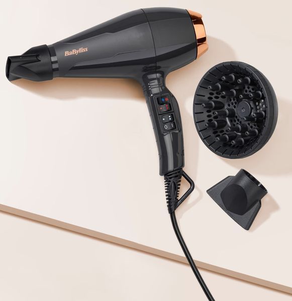 Фен Babyliss Air Pro, 2200Вт, 2 режими, дифузор, іоніз-я, хол. обдув, чорний (6719DE) 365929 фото