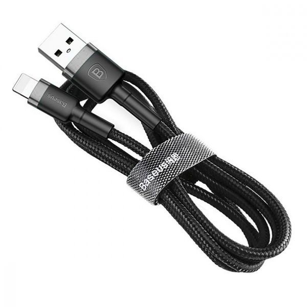 Кабель Baseus Cafule Type-C to Type-C PD 2.0 60W (2m) CATKLF-HG1 (gray/black) 208005 фото