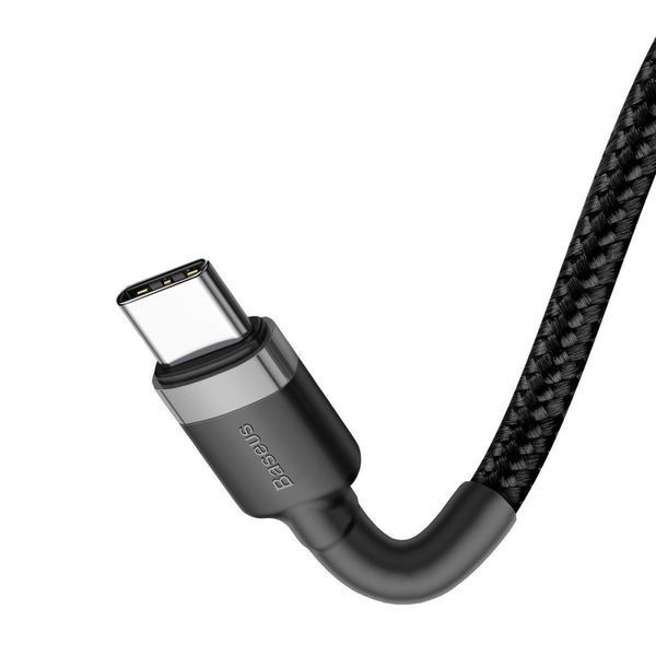 Кабель Baseus Cafule Type-C to Type-C PD 2.0 60W (2m) CATKLF-HG1 (gray/black) 208005 фото