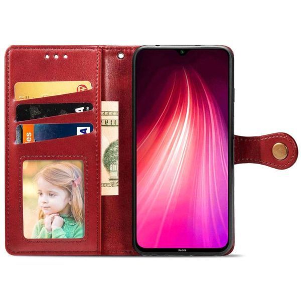 Шкіряний чохол-книжка GETMAN Gallant (PU) для Motorola Moto G85 Червоний 378123 фото