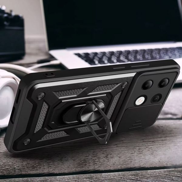 Ударостійкий чохол Camshield Serge Ring для Xiaomi Redmi Note 13 4G Чорний 294209 фото