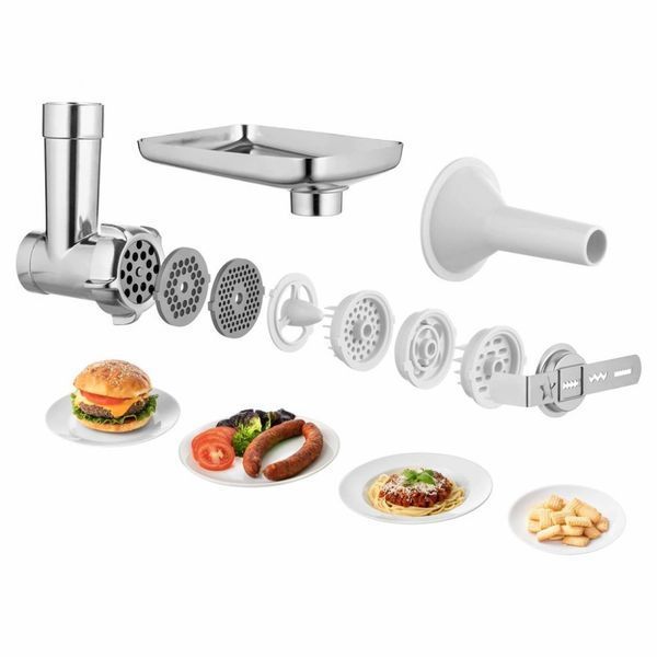 Кухонна машина Sencor 1200Вт, чаша-метал, корпус-пластик, насадок-19, коричнево-білий (STM3787CH) 382539 фото