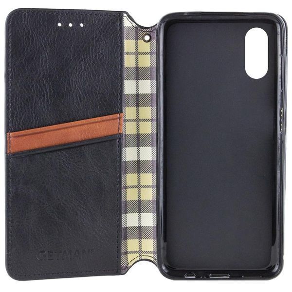 Шкіряний чохол-книжка GETMAN Cubic (PU) для Apple iPhone X / XS (5.8") Чорний 398553 фото