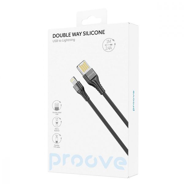 Кабель Proove Double Way Silicone Lightning 2.4A (1m) (CCDS20001102) White 287031 фото