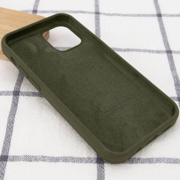 Чохол Silicone Case Full Protective (AA) для Apple iPhone 15 (6.1") Зелений / Dark Olive 276376 фото