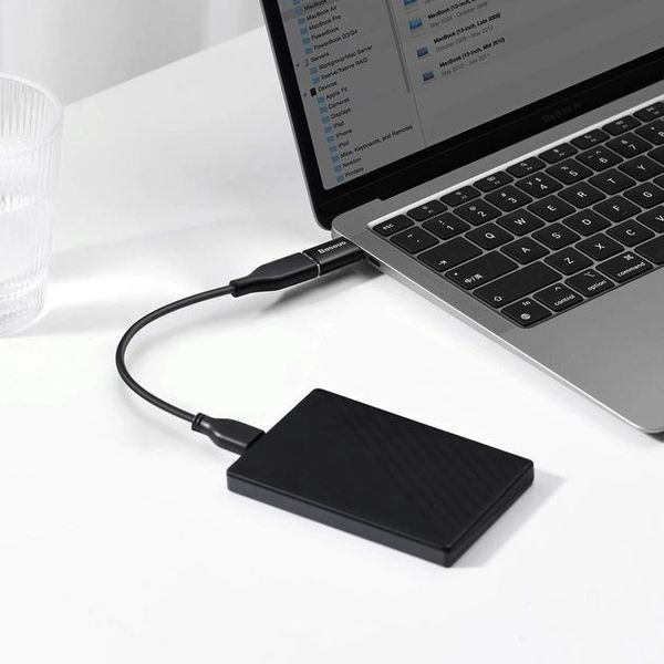 Адаптер Baseus Ingenuity Series Mini OTG Adaptor Type-C To USB-A 3.1 (ZJJQ000001) Black 260602 фото
