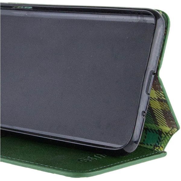Шкіряний чохол книжка GETMAN Cubic (PU) для Xiaomi Redmi 14C / Poco C75 Зелений 324633 фото