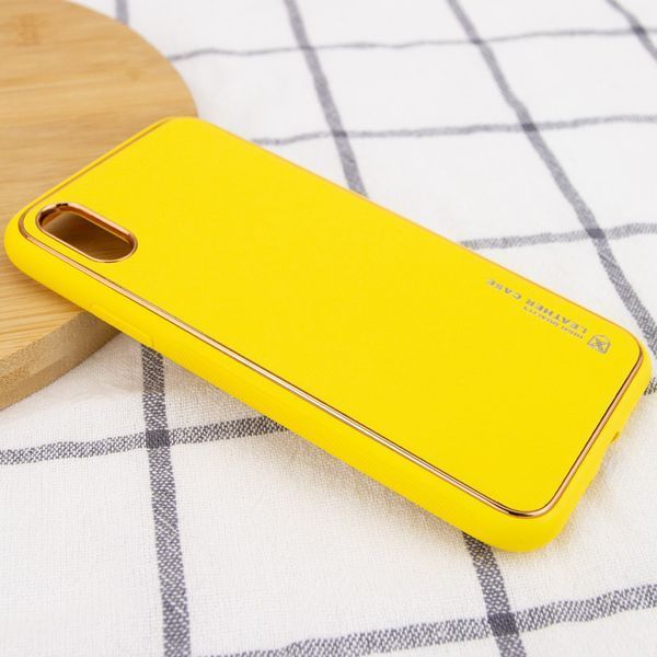 Шкіряний чохол Xshield для Apple iPhone XR (6.1") Жовтий / Yellow 200673 фото