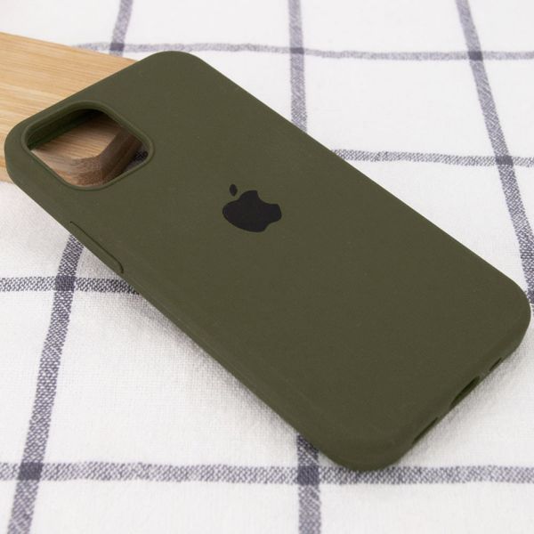 Чохол Silicone Case Full Protective (AA) для Apple iPhone 15 (6.1") Зелений / Dark Olive 276376 фото